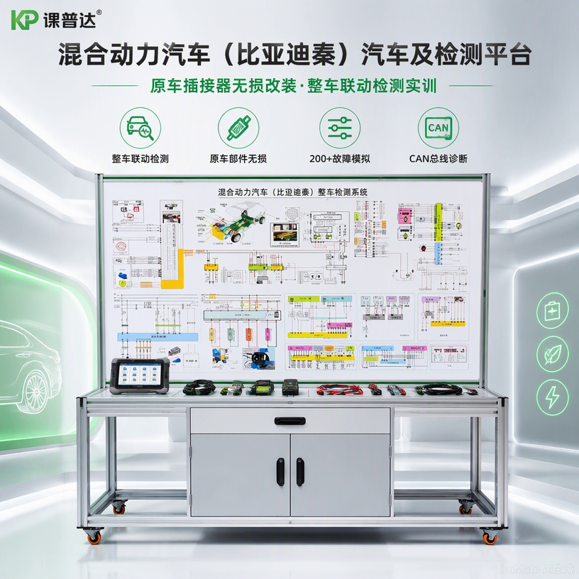 混合动力汽车（比亚迪秦）汽车及检测平台效果图